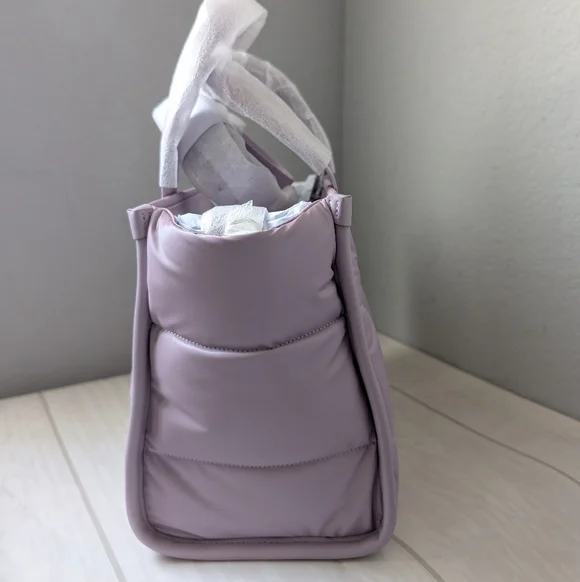 NWT Kate Spade KM669 Kip Puffy Small Tote Crossbody In Lavender Smoke - Picture 3 of 4